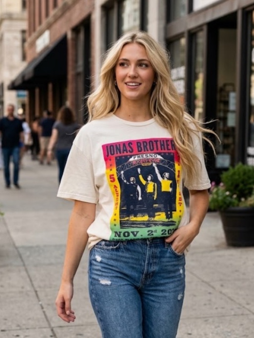 Jonas Brothers Fresno 2023 "Five Albums One Night" Tour T-Shirt - Size 3X